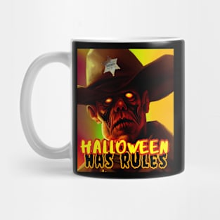 Zombie Wearing Sheriff's Badge Mug